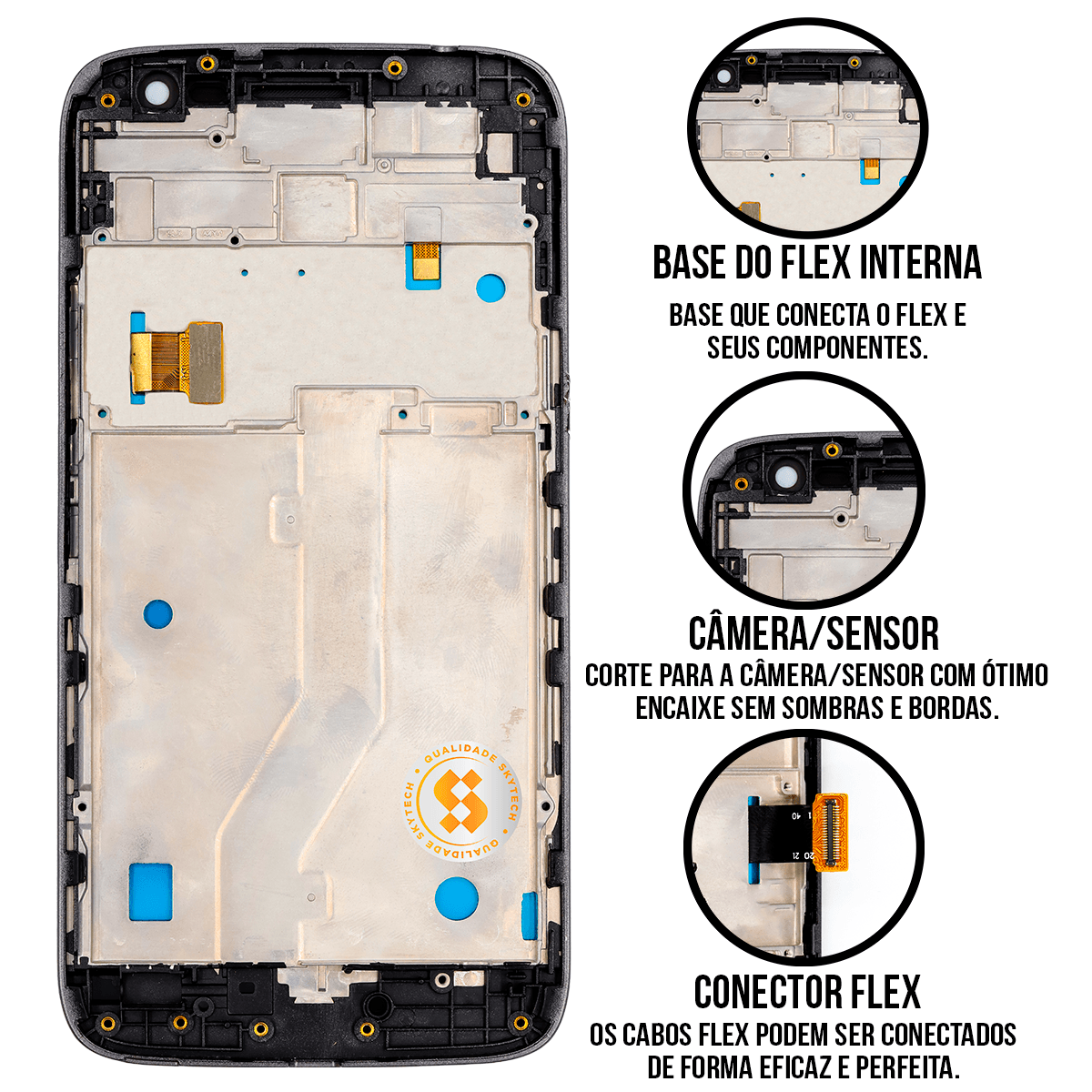 FRONTAL MOTO G4 PLAY XT1603 C/ ARO - Frontal Moto G4 Play Xt1603 Com Aro -  MOTOROLA